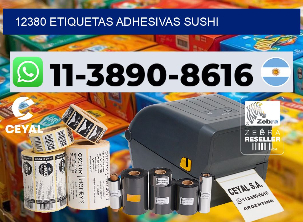 12380 etiquetas adhesivas sushi