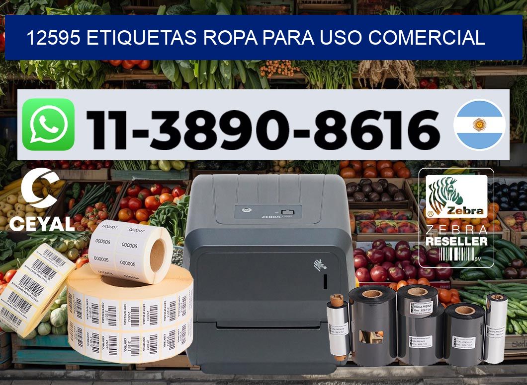 12595 Etiquetas ropa para uso comercial