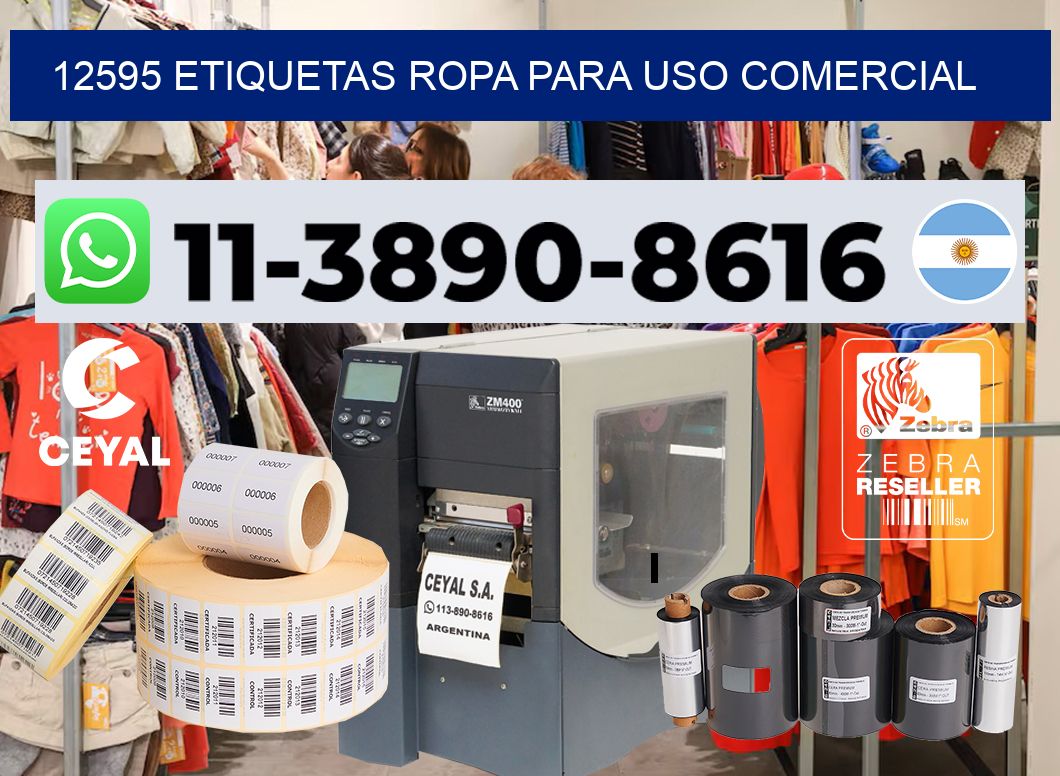 12595 Etiquetas ropa para uso comercial