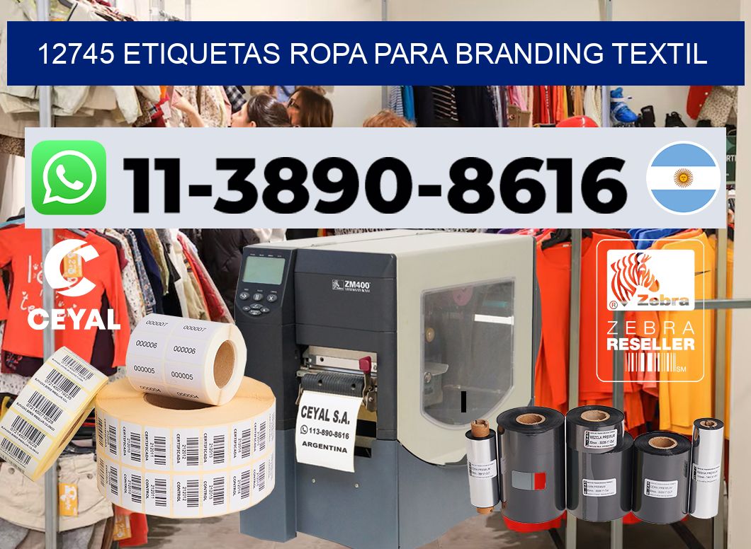 12745 Etiquetas ropa para branding textil