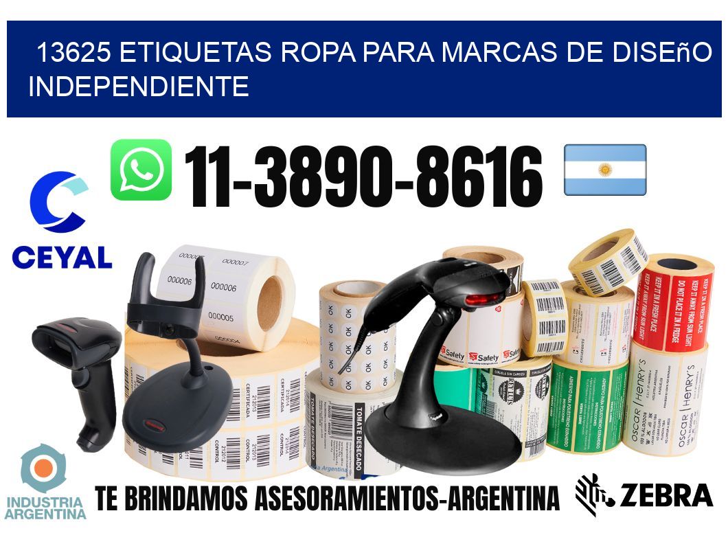 13625 Etiquetas ropa para marcas de diseño independiente