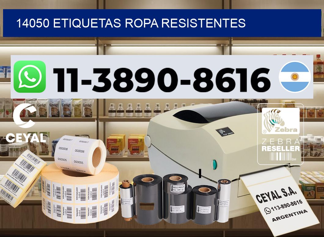 14050 Etiquetas ropa resistentes