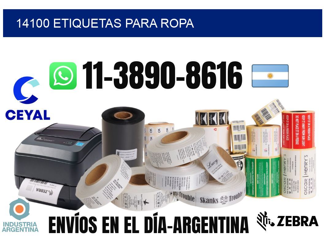 14100 etiquetas para ropa
