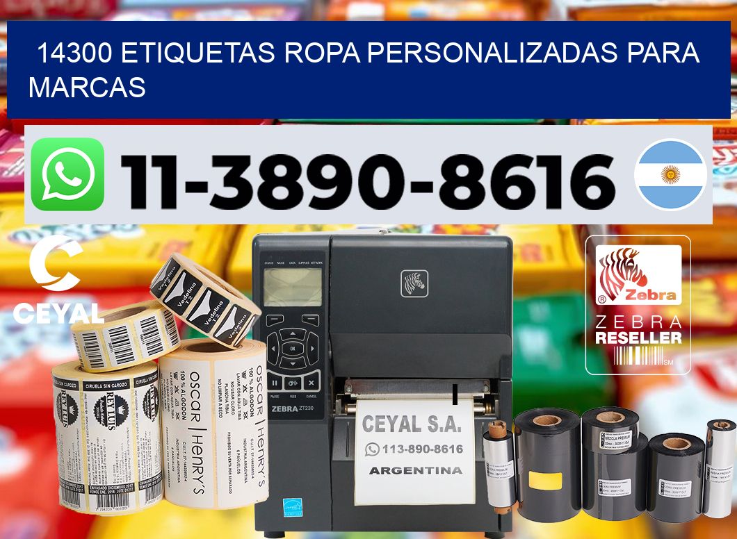 14300 Etiquetas ropa personalizadas para marcas