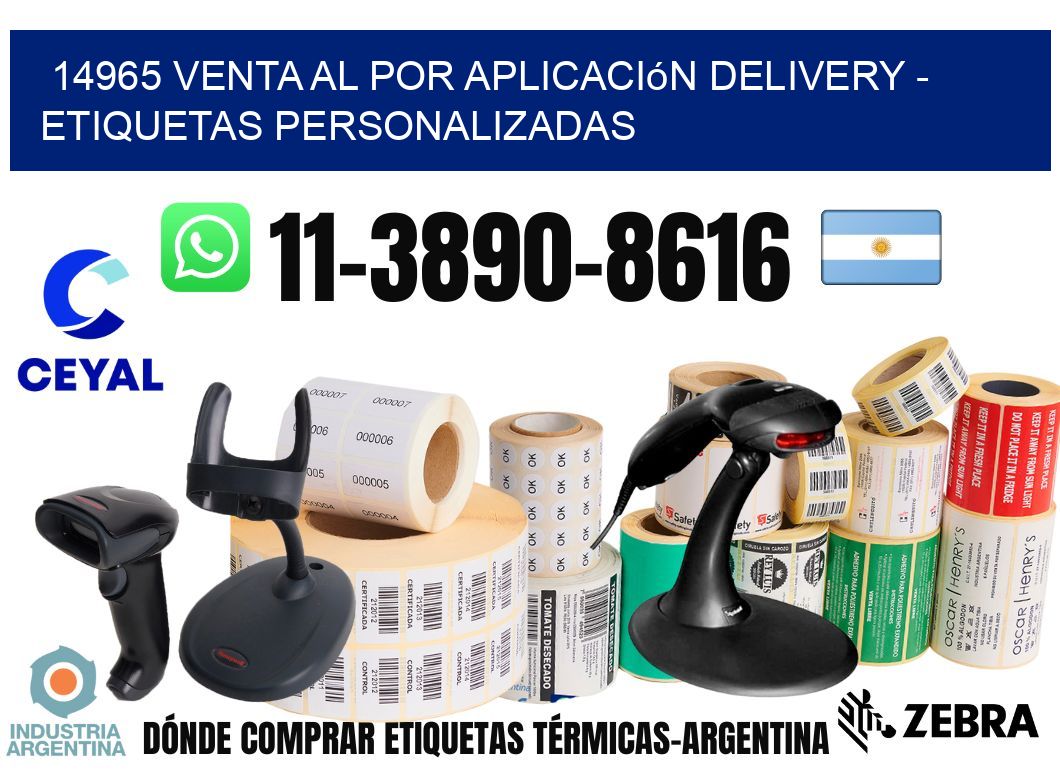 14965 Venta al Por Aplicación delivery - Etiquetas Personalizadas