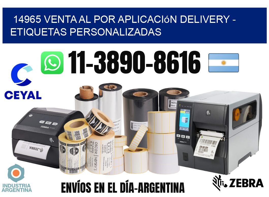 14965 Venta al Por Aplicación delivery - Etiquetas Personalizadas