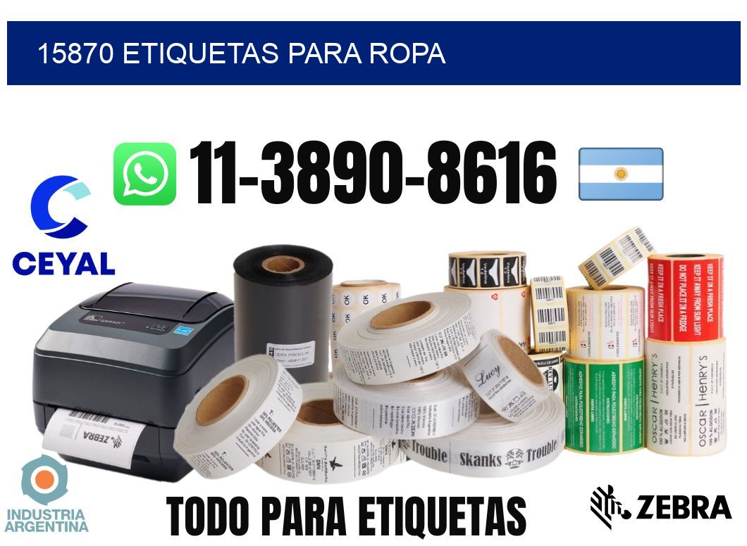 15870 etiquetas para ropa