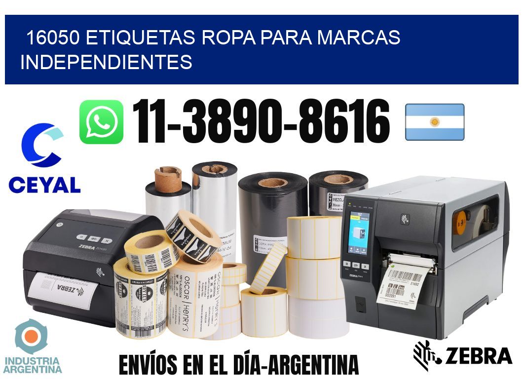 16050 Etiquetas ropa para marcas independientes