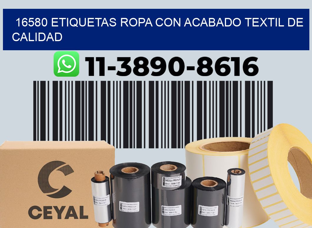 16580 Etiquetas ropa con acabado textil de calidad