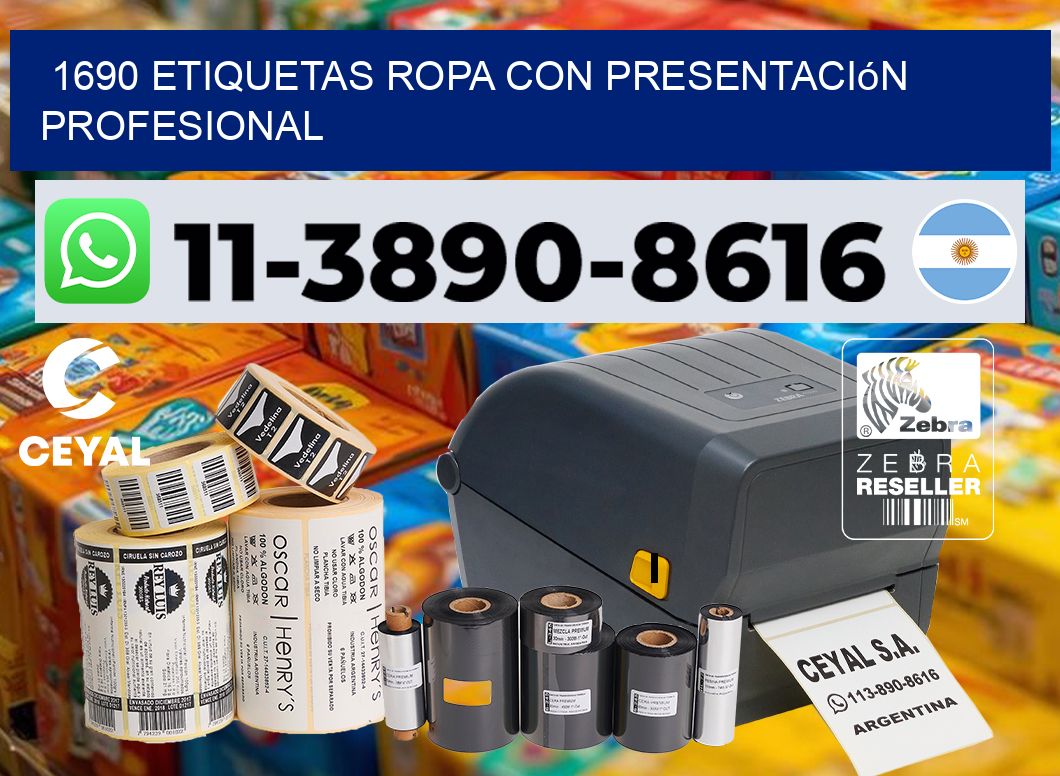 1690 Etiquetas ropa con presentación profesional