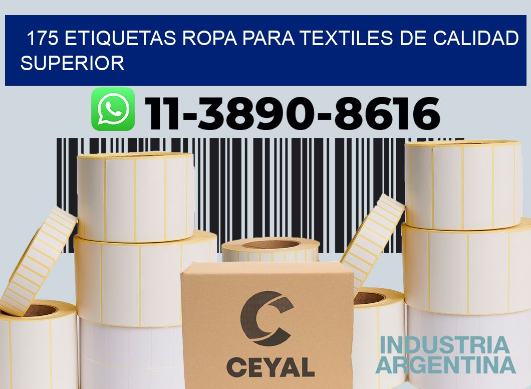 175 Etiquetas ropa para textiles de calidad superior