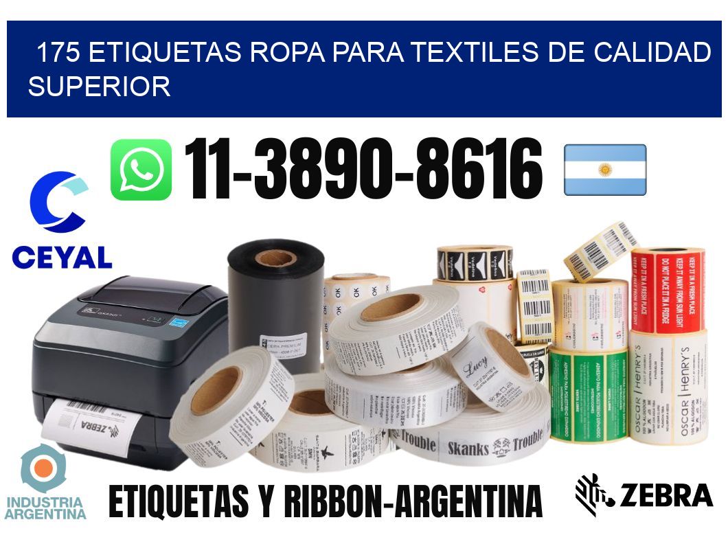 175 Etiquetas ropa para textiles de calidad superior