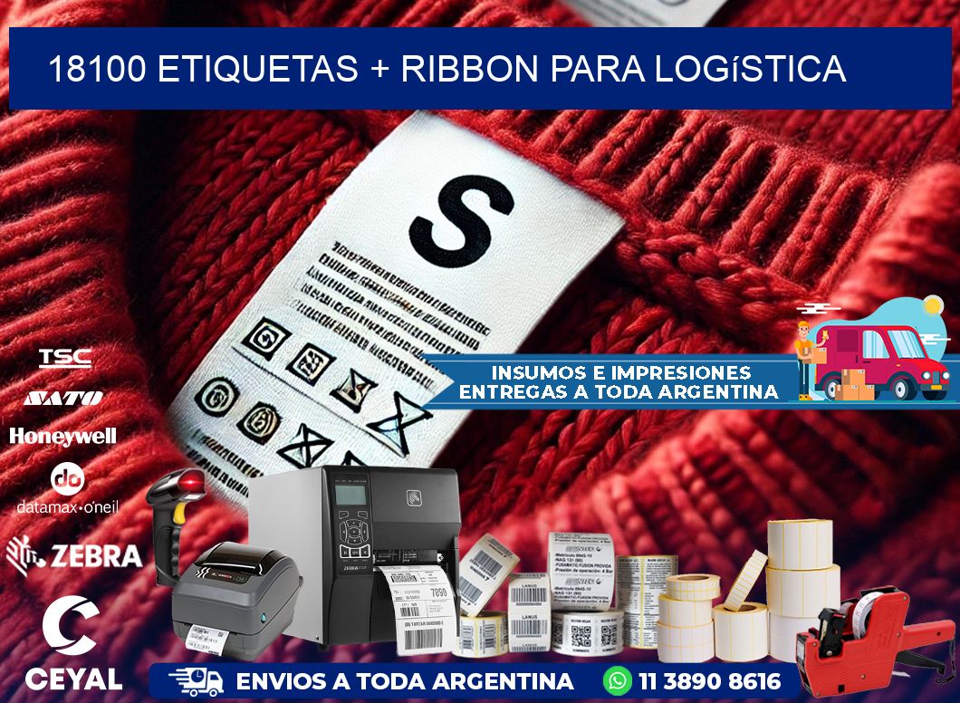 18100 etiquetas + ribbon para logística