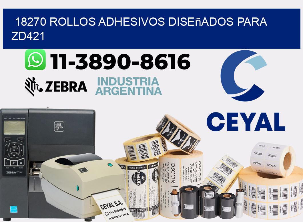 18270 rollos adhesivos diseñados para zd421