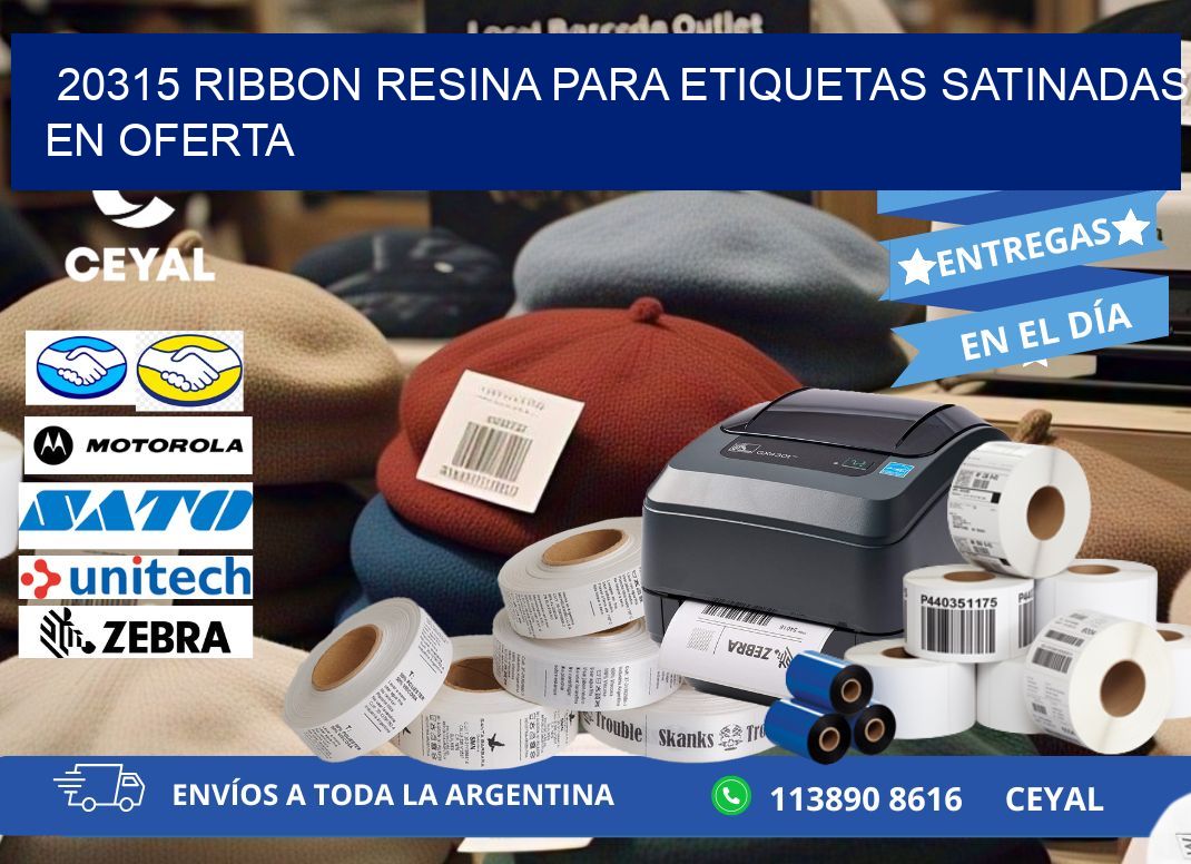 20315 ribbon resina para etiquetas satinadas en oferta