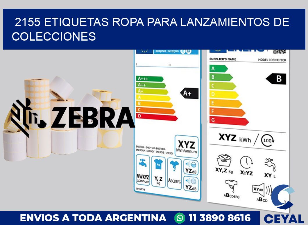 2155 Etiquetas ropa para lanzamientos de colecciones