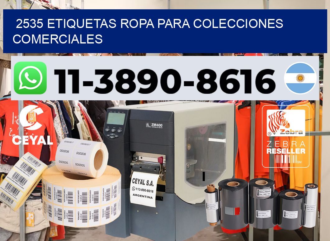 2535 Etiquetas ropa para colecciones comerciales