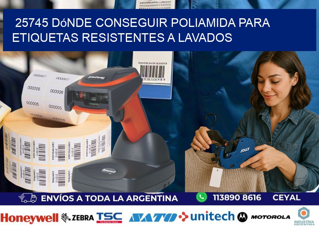 25745 dónde conseguir poliamida para etiquetas resistentes a lavados