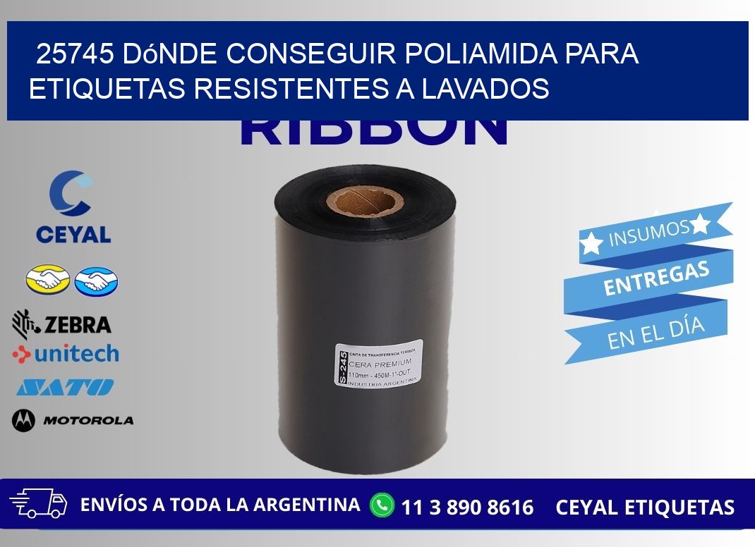 25745 dónde conseguir poliamida para etiquetas resistentes a lavados
