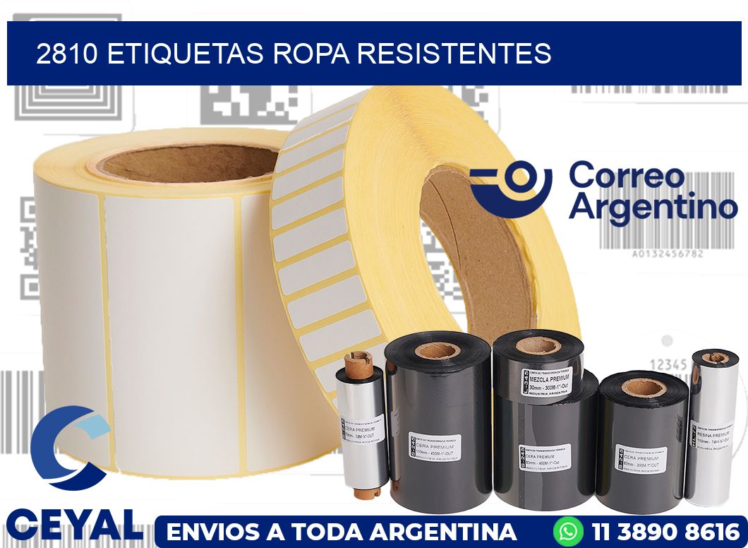 2810 Etiquetas ropa resistentes