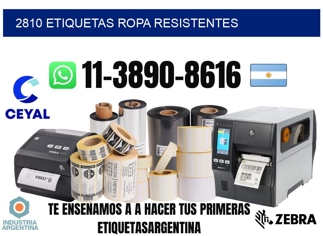2810 Etiquetas ropa resistentes
