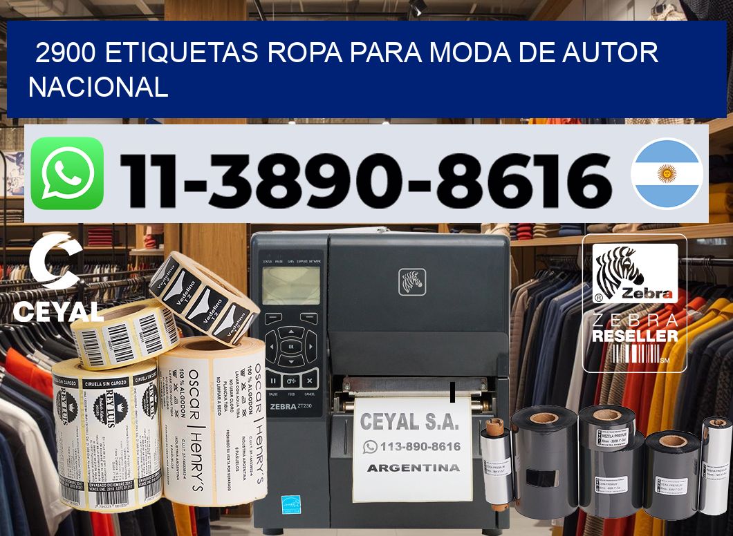 2900 Etiquetas ropa para moda de autor nacional
