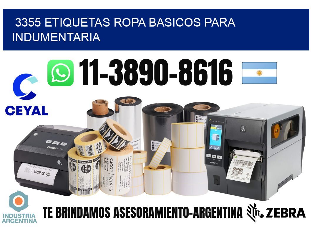 3355 Etiquetas ropa basicos para indumentaria