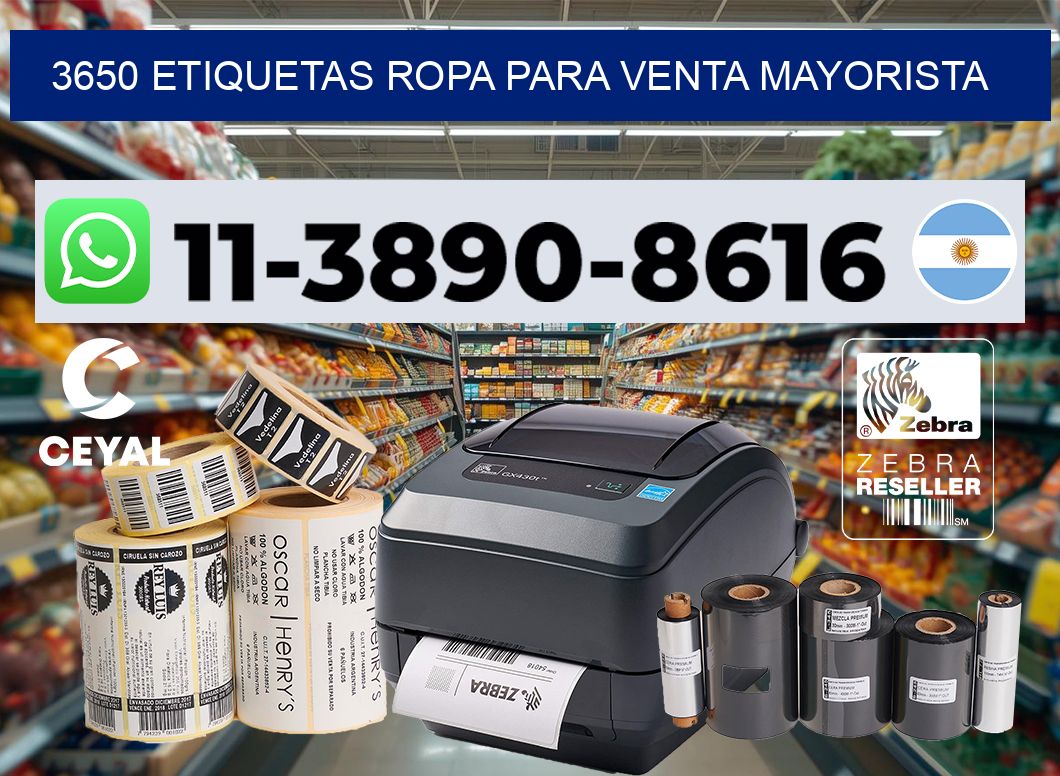 3650 Etiquetas ropa para venta mayorista
