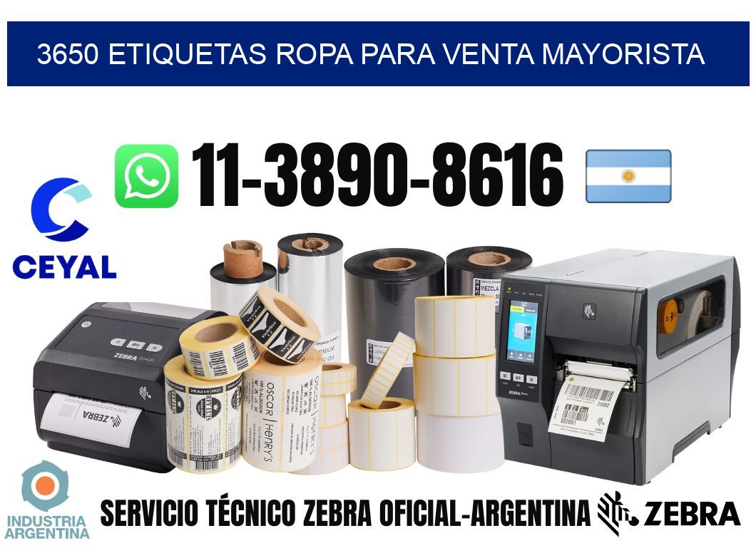 3650 Etiquetas ropa para venta mayorista