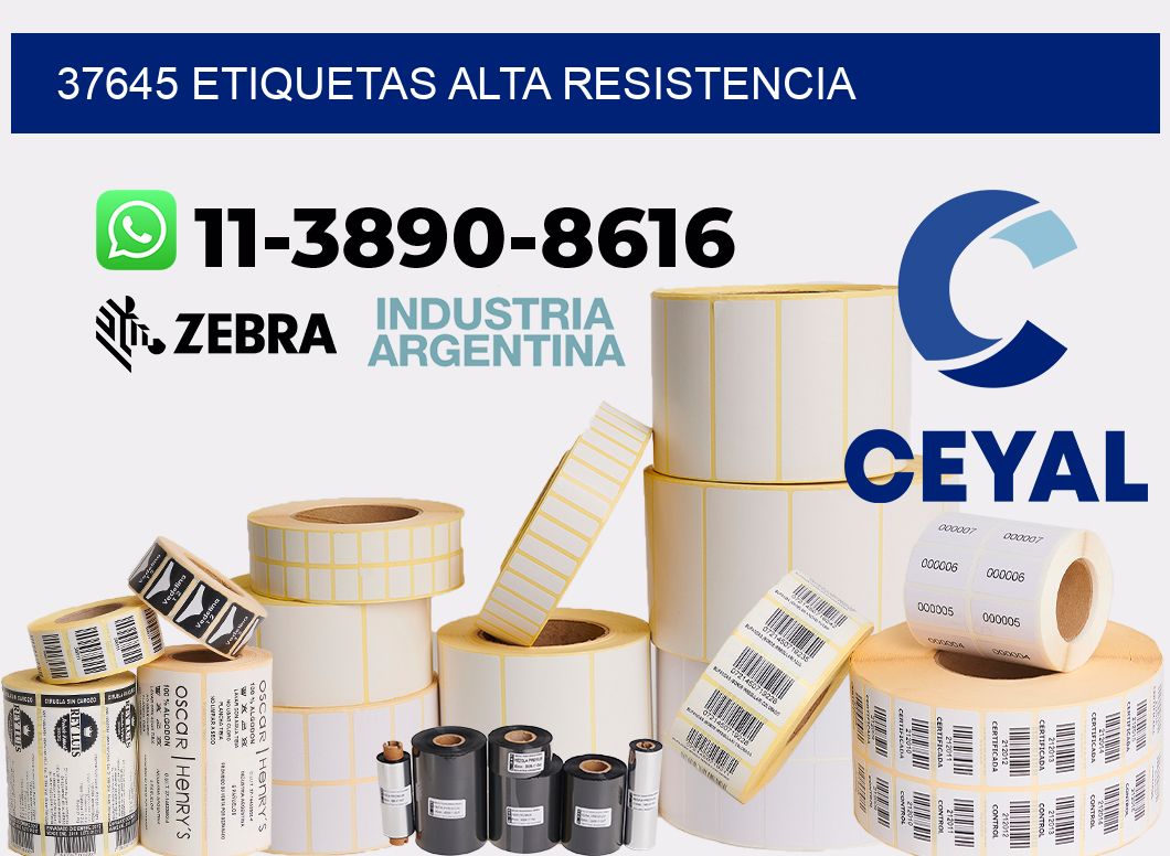 37645 etiquetas alta resistencia