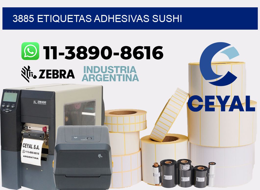 3885 etiquetas adhesivas sushi