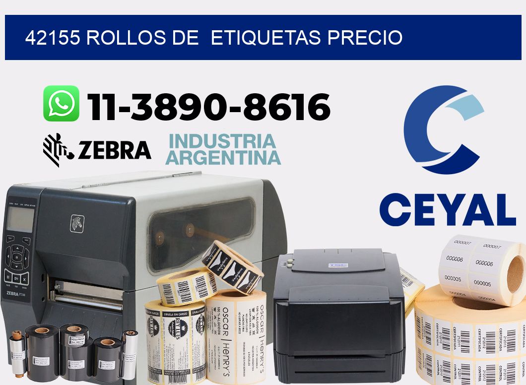42155 rollos de  etiquetas precio