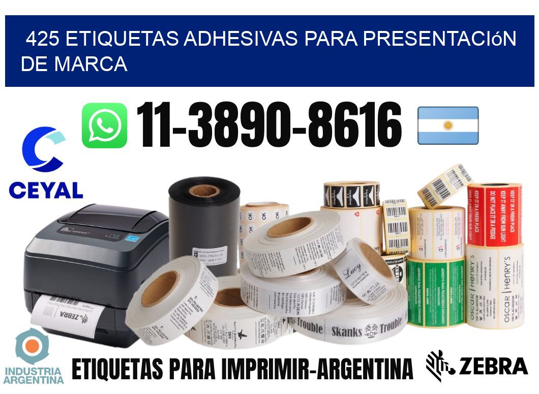 425 Etiquetas adhesivas para presentación de marca