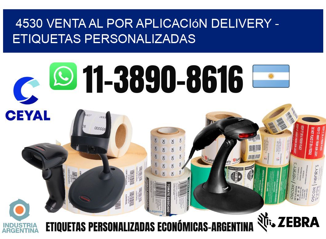 4530 Venta al Por Aplicación delivery - Etiquetas Personalizadas