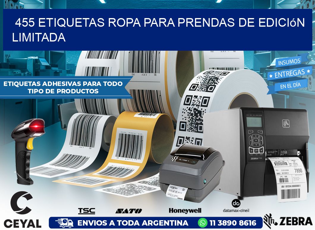 455 Etiquetas ropa para prendas de edición limitada
