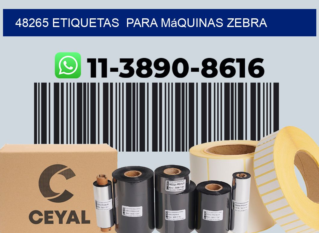 48265 etiquetas  para máquinas Zebra