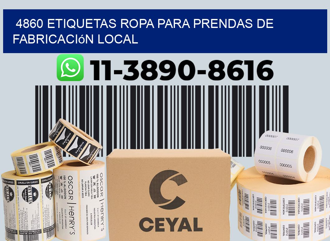4860 Etiquetas ropa para prendas de fabricación local