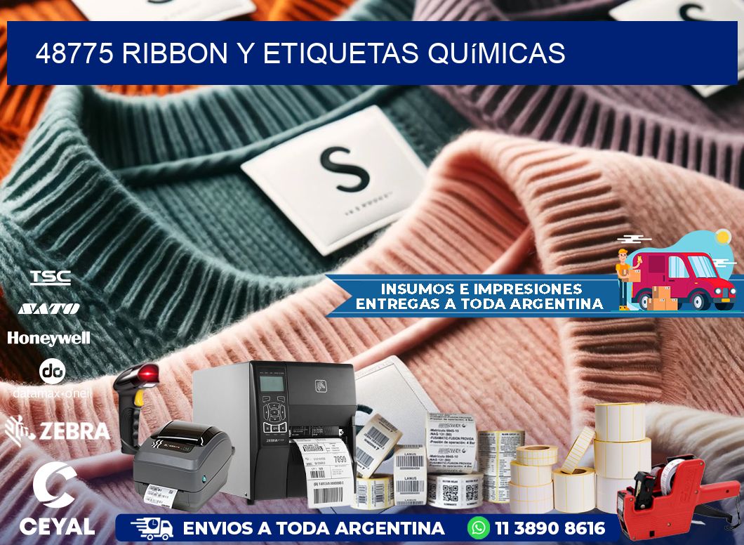48775 ribbon y etiquetas químicas