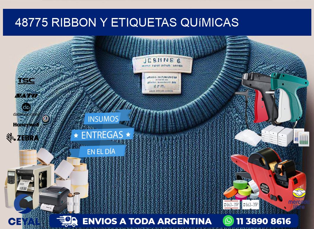 48775 ribbon y etiquetas químicas