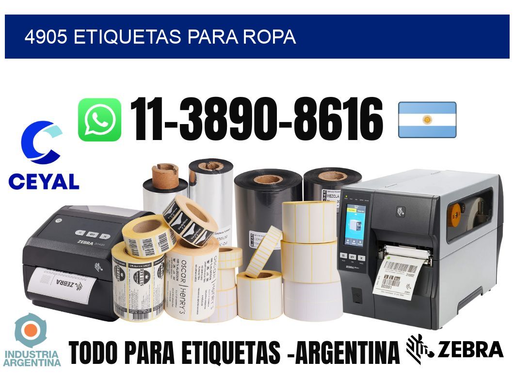 4905 etiquetas para ropa