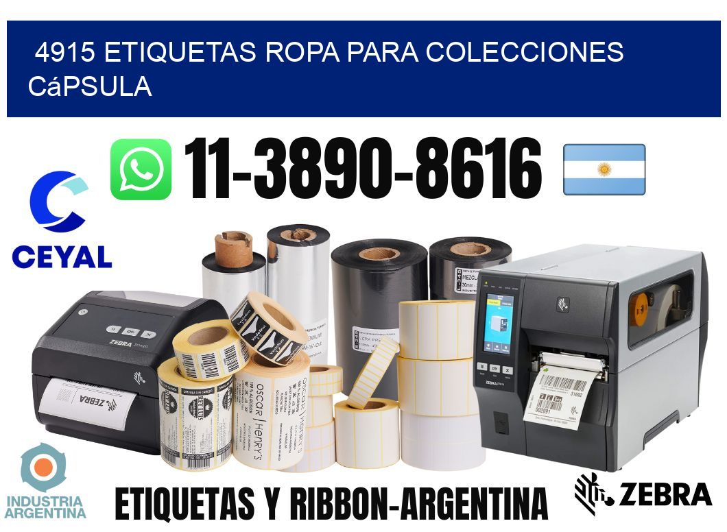 4915 Etiquetas ropa para colecciones cápsula