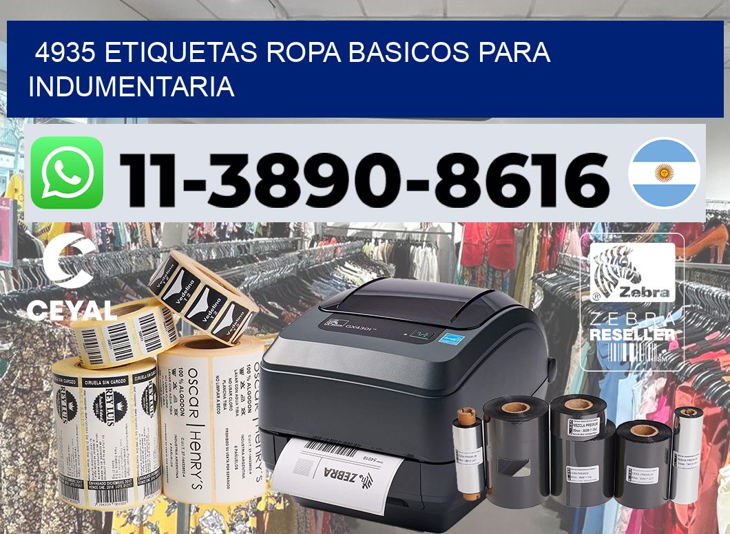 4935 Etiquetas ropa basicos para indumentaria