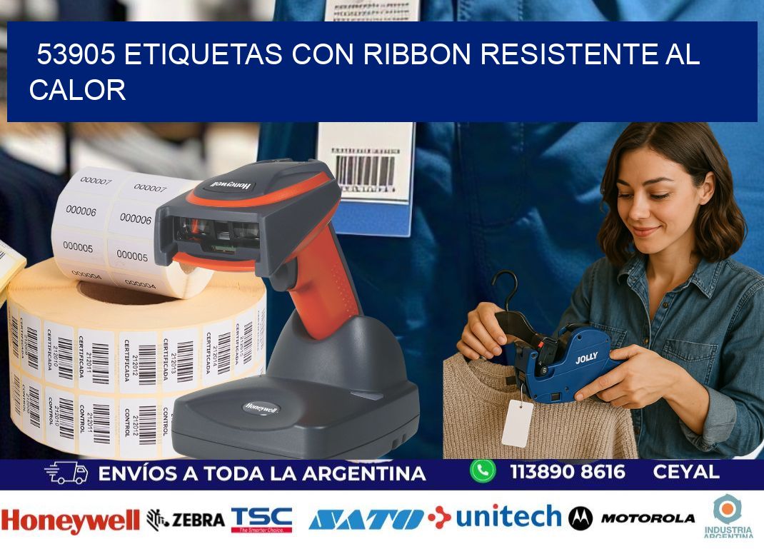 53905 etiquetas con ribbon resistente al calor