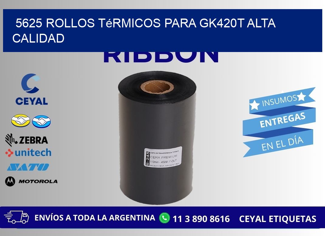 5625 rollos térmicos para gk420t alta calidad