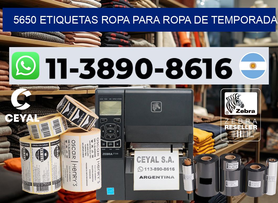 5650 Etiquetas ropa para ropa de temporada