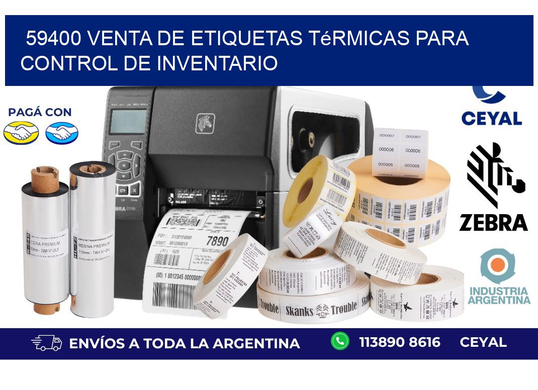 59400 venta de etiquetas térmicas para control de inventario