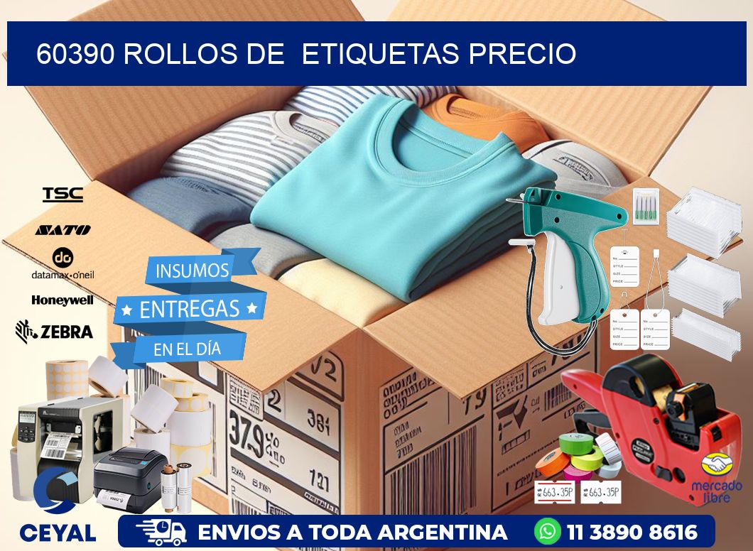 60390 rollos de  etiquetas precio
