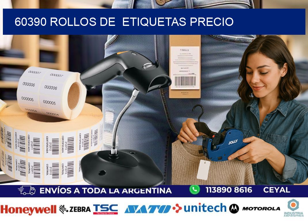60390 rollos de  etiquetas precio