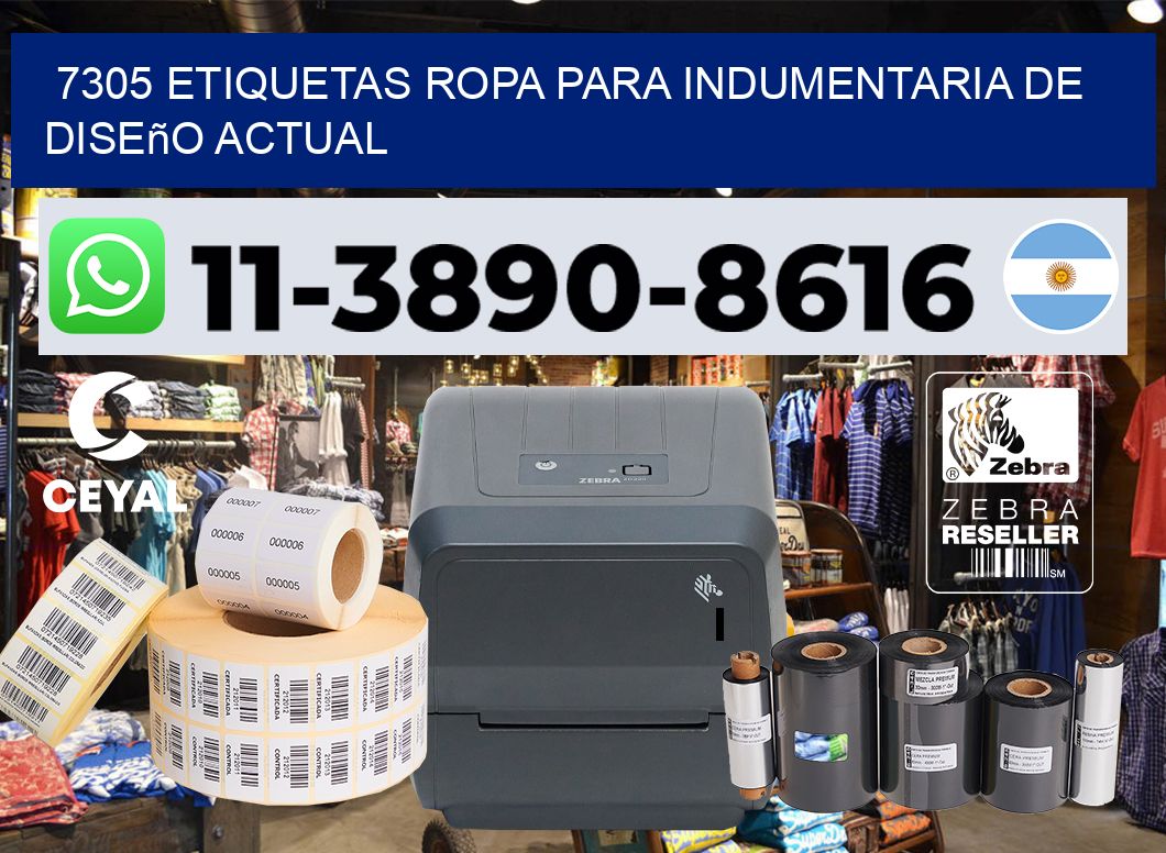 7305 Etiquetas ropa para indumentaria de diseño actual