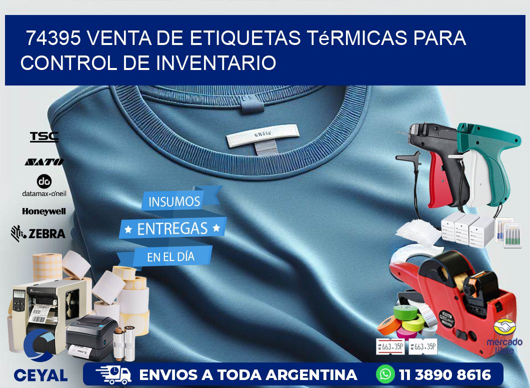 74395 venta de etiquetas térmicas para control de inventario